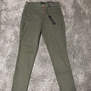 Olive high waisted skinny leggings